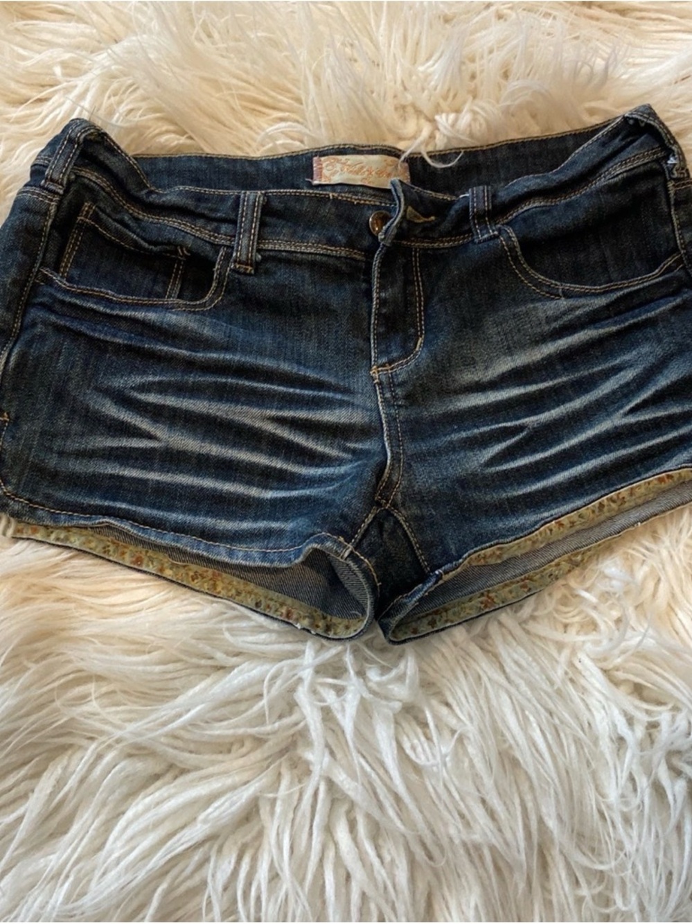 Vanilla Star size 5 Dark Blue Denim Jean Shorts